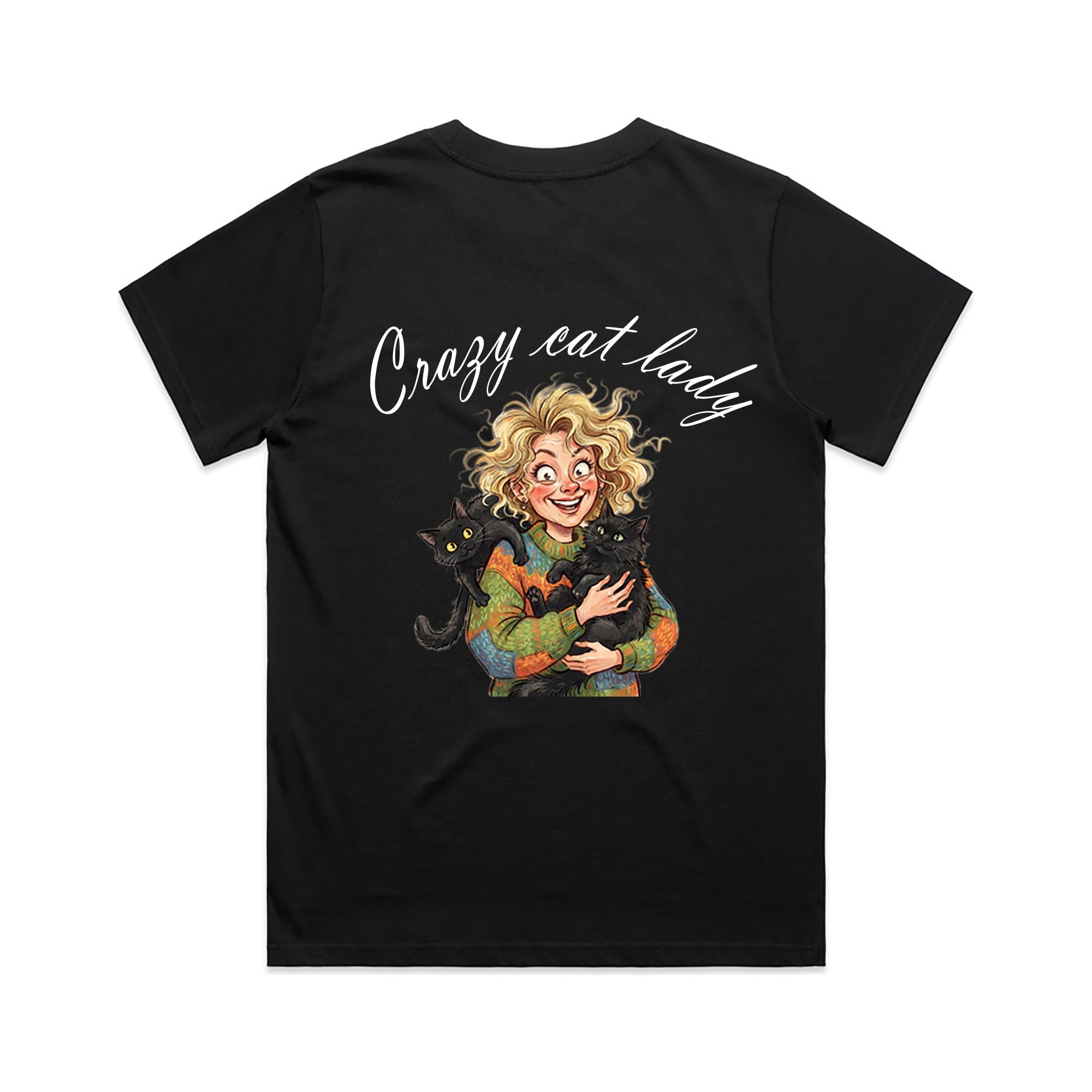T-shirt dam "Crazy Cat Lady"
